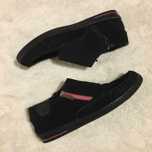 NWOT Grizzleez Black Leather Monk Strap Chukkas - Picture 8 of 15